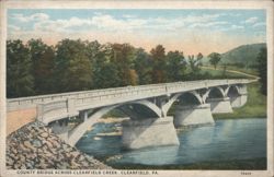 County Bridge Across Clearfield Creek Postcard