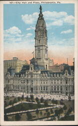 City Hall and Plaza, Philadelphia Postcard