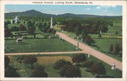 Hancock Avenue, Looking South, Gettysburg, PA Postcard
