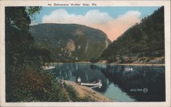 Delaware Water Gap River View with Canoes Postcard