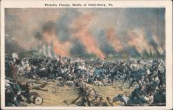 Pickett's Charge, Battle of Gettysburg, PA Postcard