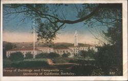 UC Berkeley Buildings & Campanile, Berkeley, California Postcard