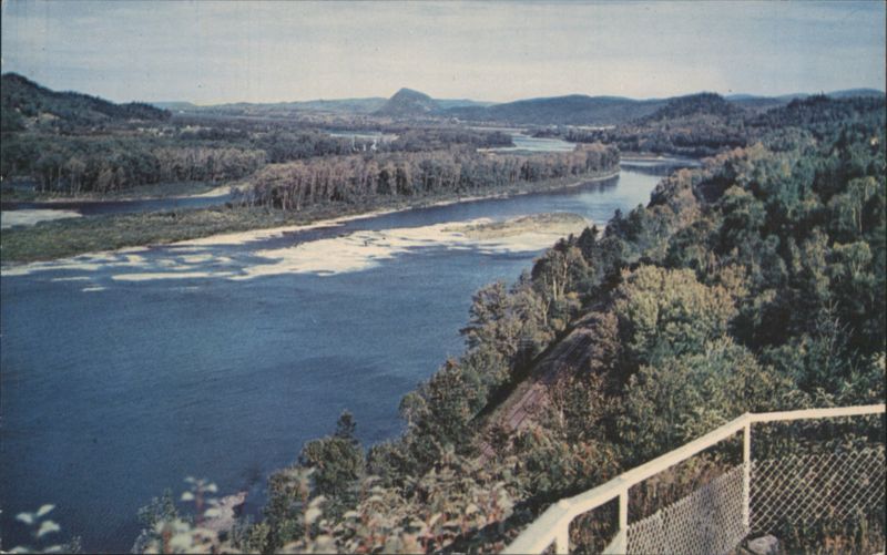 Scenic Restigouche River View from Morrissey Rock Canada