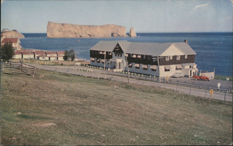 Percé Rock from S.W. near Hotel-Percé, Quebec QC Canada
