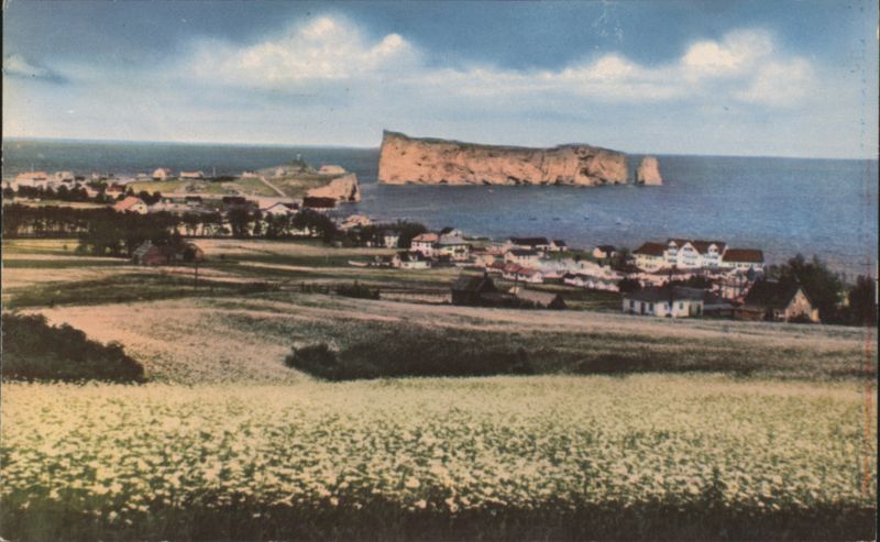 Percé Rock & Village, Daisy Fields, Mt Ste Anne Hillside PQ Canada