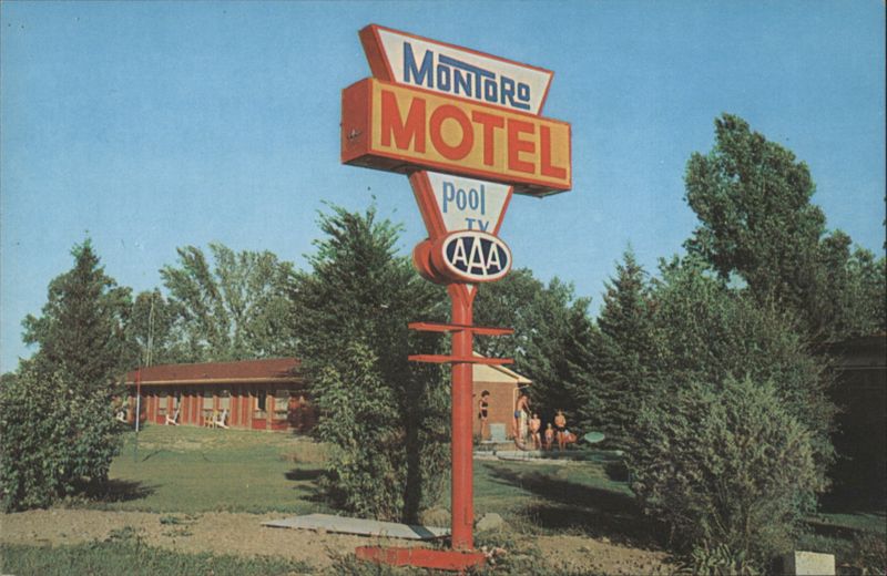 Mon-Toro Motel Lodge Sign, Pool, TV, AAA Kingston Canada