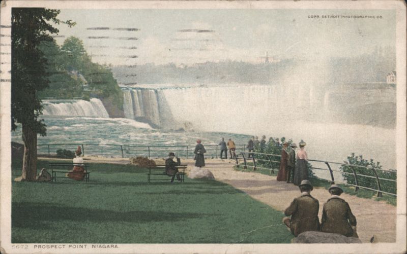Niagara Falls, Prospect Point with Observers New York