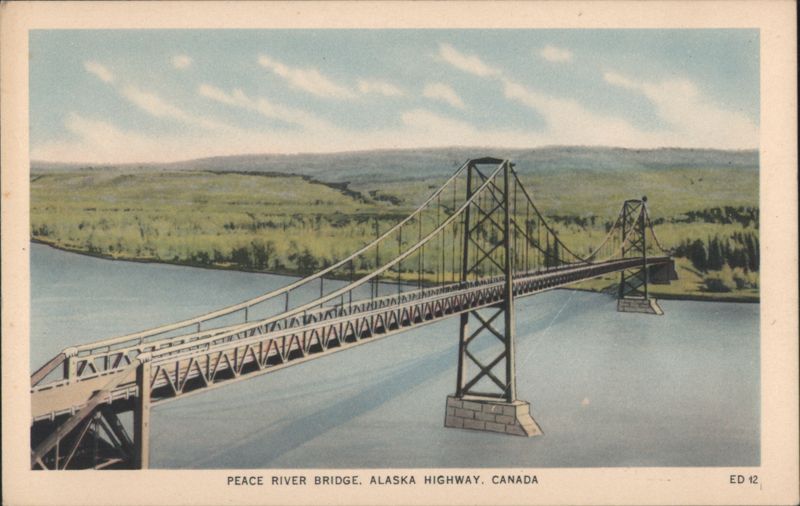Peace River Bridge, Alaska Highway BC Canada British Columbia