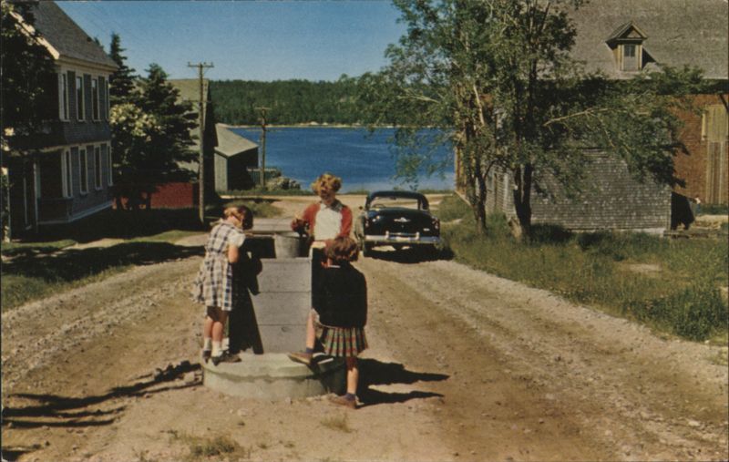 Shelburne Old-Time Community Well NS Canada Nova Scotia