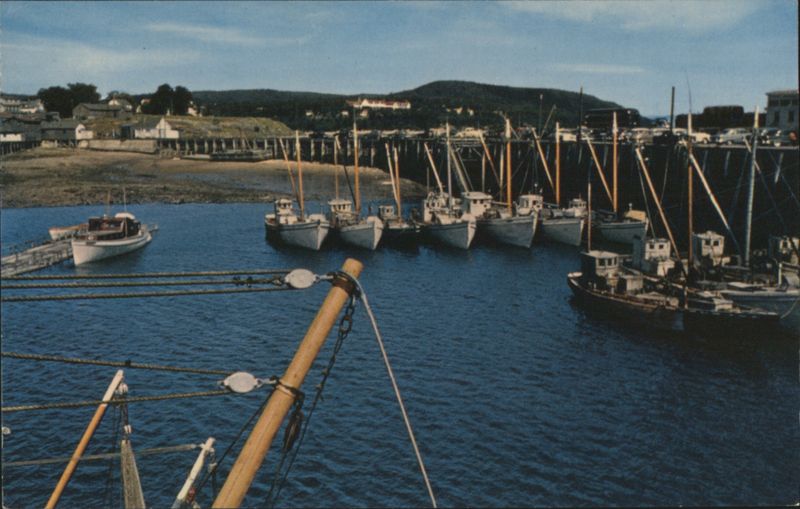 Digby Scallop Fleet with C.P.R. Digby Pines Hotel NS Canada