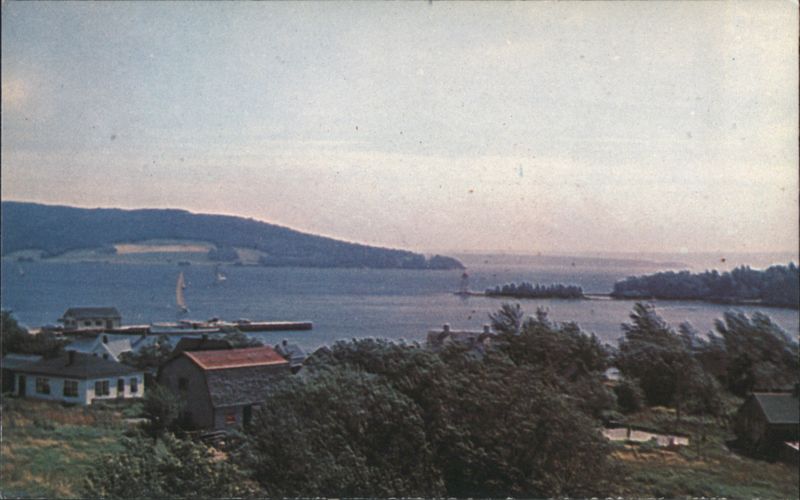 Baddeck, Cape Breton Harbor with Beinn Bhreagh NS Canada