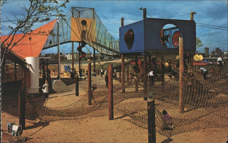 Children's Village Rope Net Climb, Ontario Place Toronto Canada