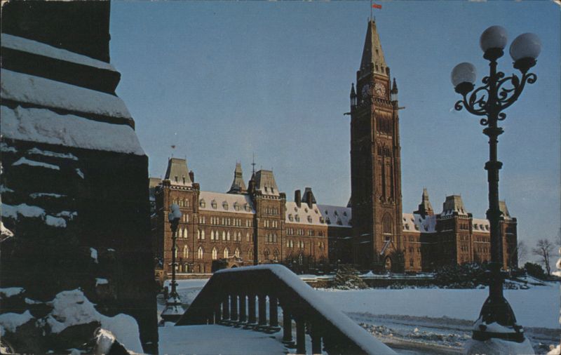 Parliament Buildings, Ottawa, Winter Morning ON Canada