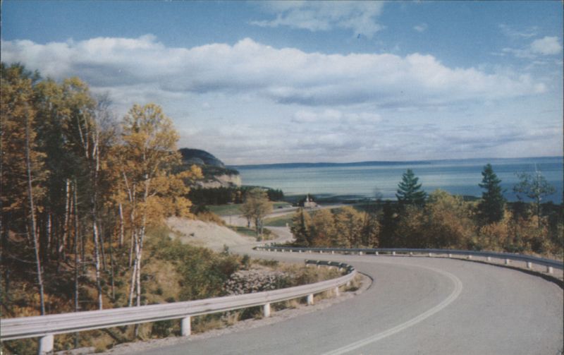 Winding Road Overlooking Fundy Bay, Fundy National Park NB Canada