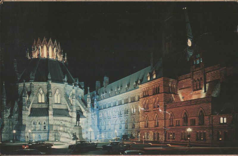 Ottawa Parliament Buildings & Library, Night Illumination Canada