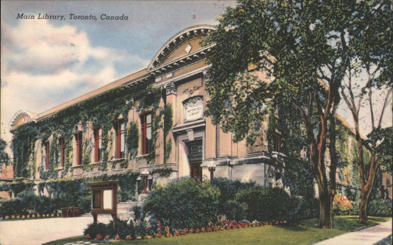 Main Library, Ivy Covered Building Toronto Canada Ontario