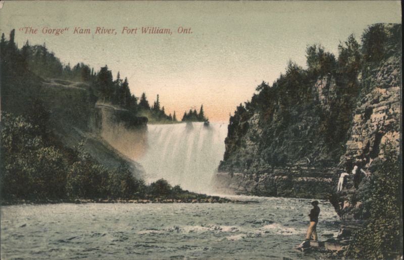 The Gorge, Kam River, Fort William, Ont. Canada Ontario