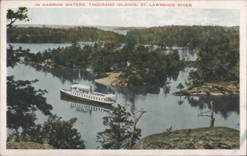 IN NARROW WATERS, THOUSAND ISLANDS, ST. LAWRENCE RIVER