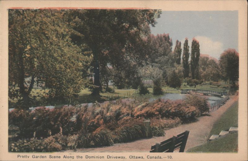 Pretty Garden Scene Along Dominion Driveway, Ottawa, Canada