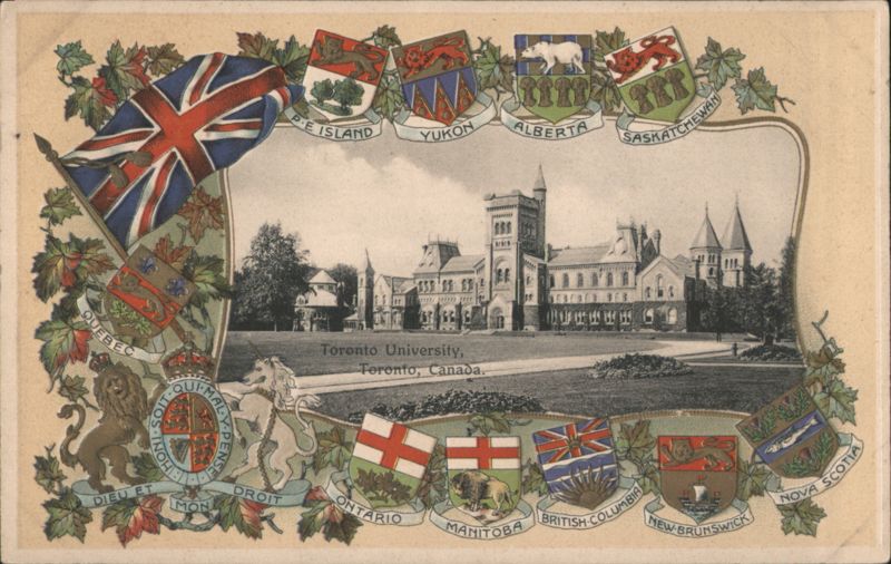 Toronto University, Canadian Provinces & Union Jack Canada