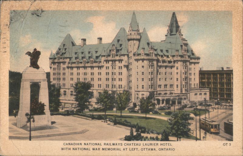 Chateau Laurier Hotel & National War Memorial, Ottawa Canada