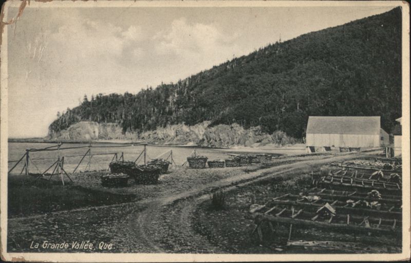 La Grande Vallée, QC Fishing Village & Drying Racks Canada
