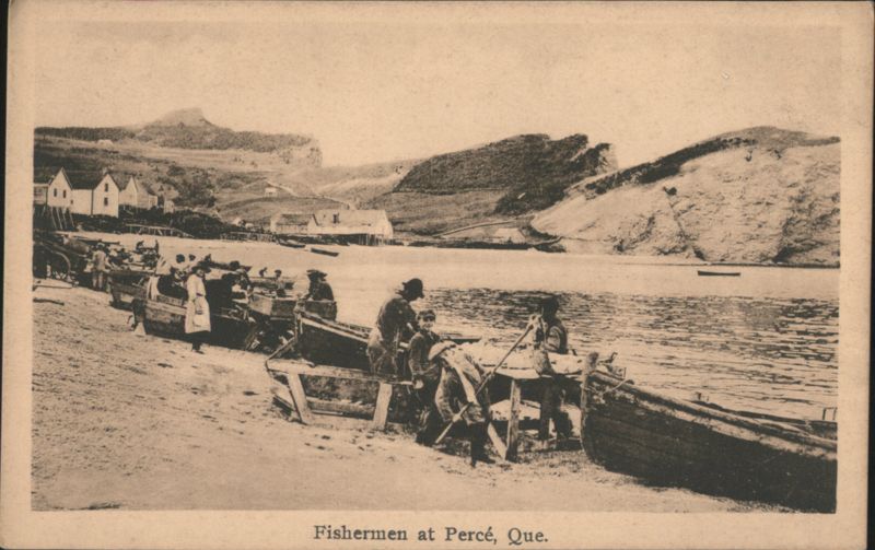 Fishermen at Percé, QC Canada Quebec