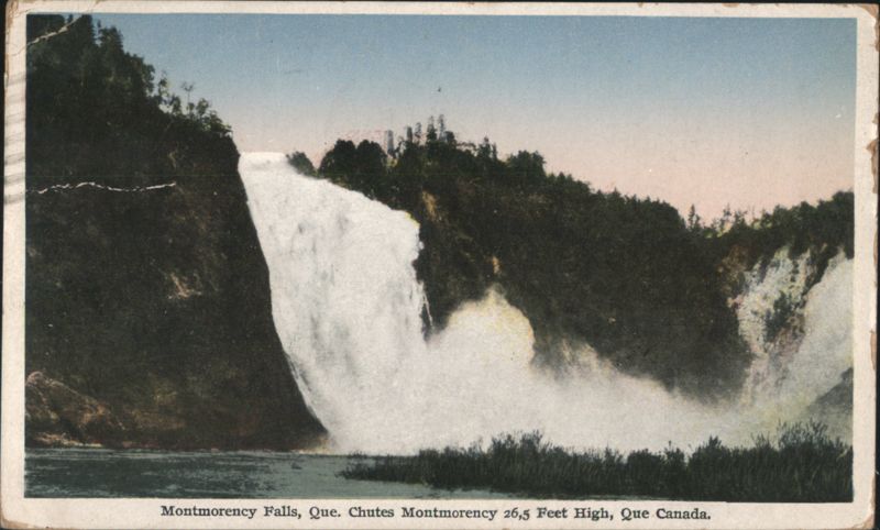 Montmorency Falls, 265 Feet High Quebec QC Canada
