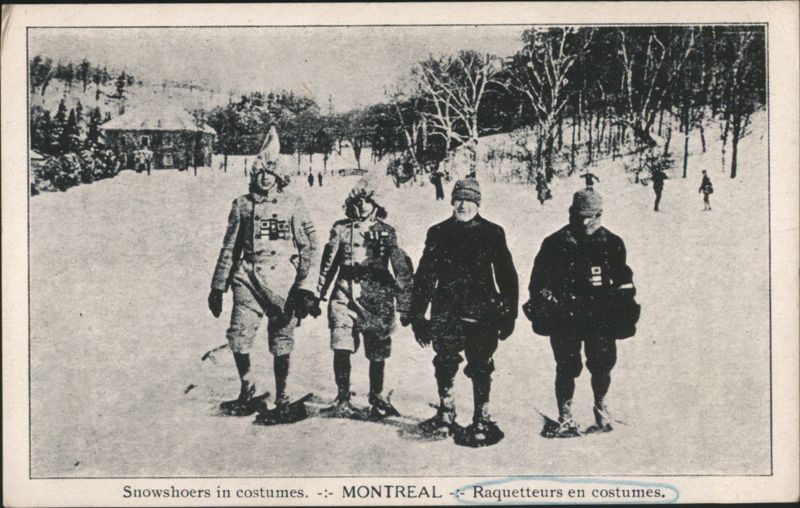 Montreal Snowshoers in Costumes QC Canada Quebec
