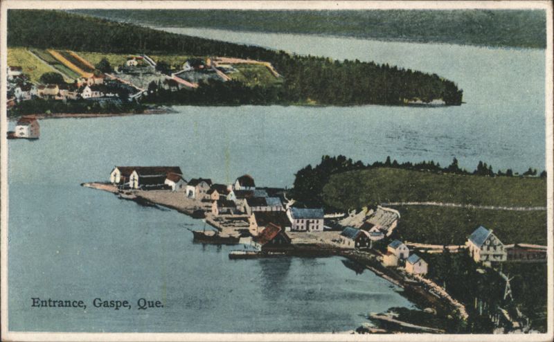 Entrance, Gaspe, Coastal Village View QC Canada Quebec