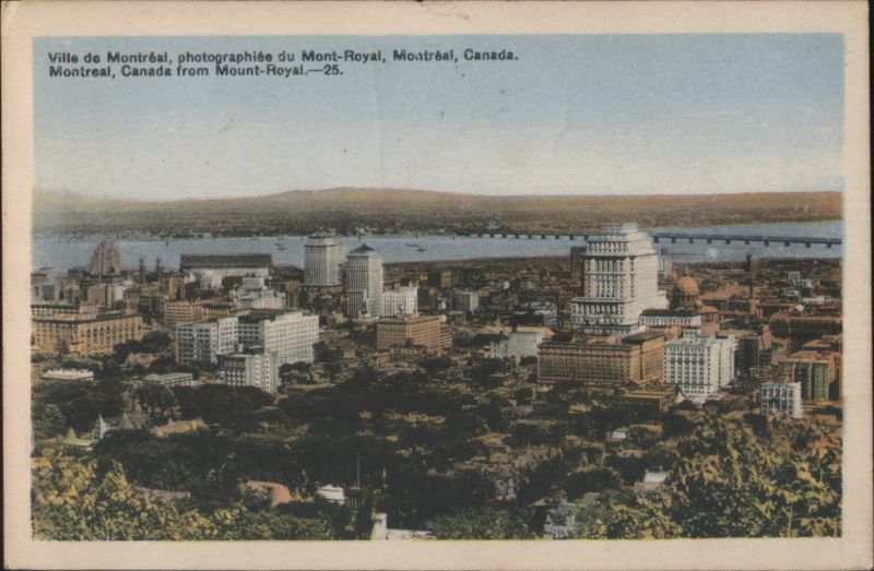 Montreal, Canada from Mount Royal Misc. Canada