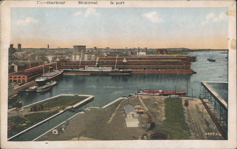 Montreal Harbour, Ships & Docks Canada Misc. Canada