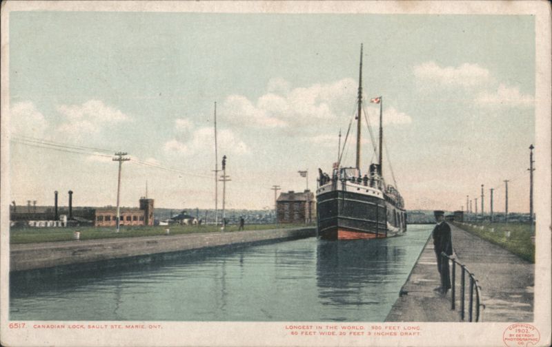 Canadian Lock, Sault Ste. Marie, ON - Longest in World, 900 Ft Canada