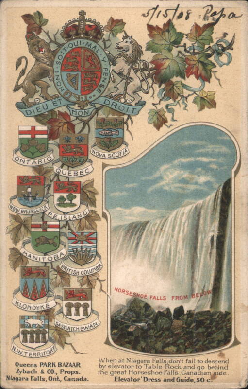 Canadian Provincial Emblems, Horseshoe Falls, Niagara Falls Canada