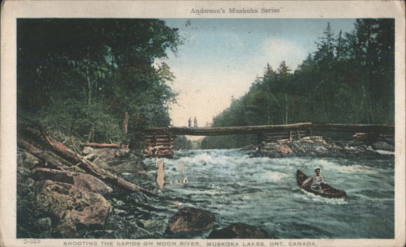 Shooting Rapids on Moon River, Muskoka Lakes Canada
