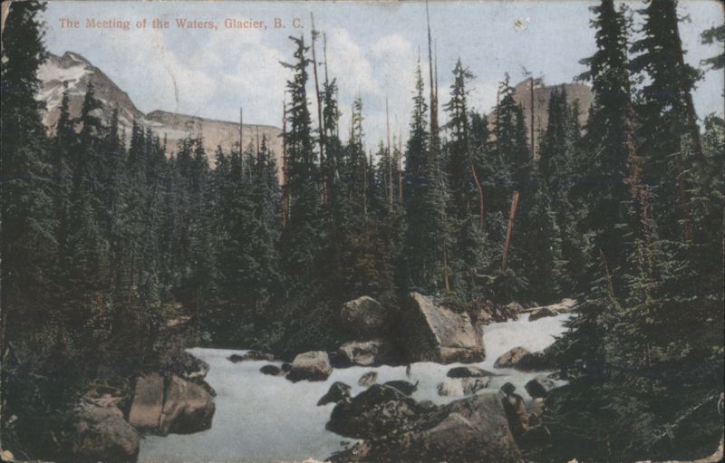 Meeting of the Waters, Mountain River, Forest Glacier BC Canada