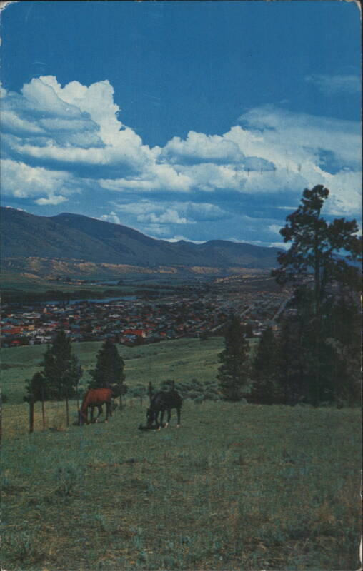 Kamloops, BC - Elevated View, Horses, Mountains Canada