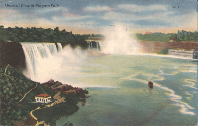 General View of Niagara Falls ON Canada Ontario