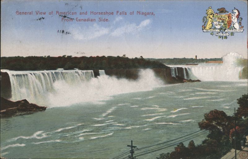 Niagara Falls: American & Horseshoe Falls from Canadian Side Canada
