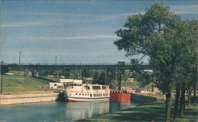 St. Andrew's Locks, Lockport, MB with River Rouge Boat Canada