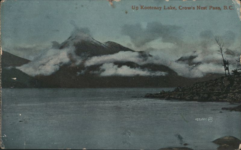 Up Kootenay Lake, Crow's Nest Pass, B.C. BC Canada