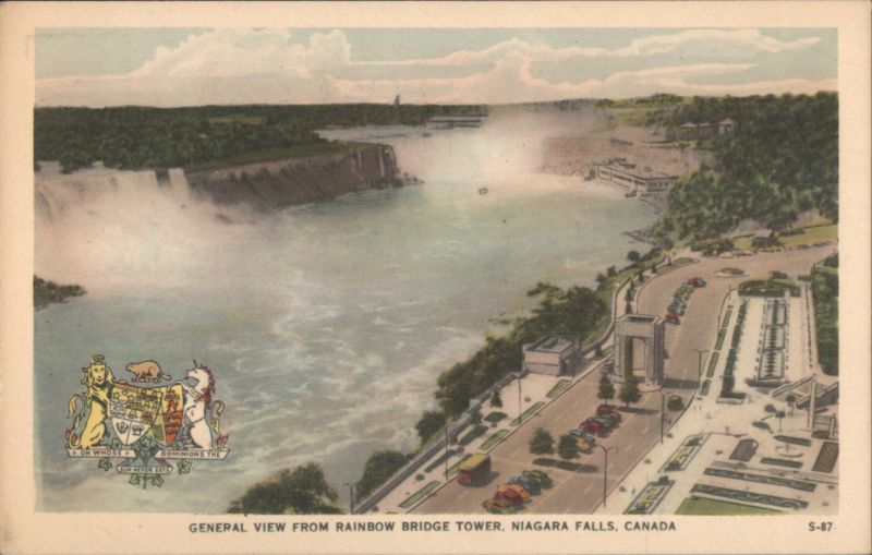 General View from Rainbow Bridge Tower, Niagara Falls Canada