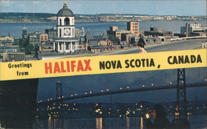Halifax NS, View from Citadel & Angus L. Macdonald Bridge Canada
