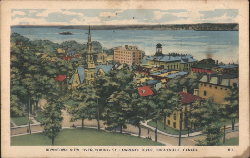 Downtown View, Overlooking St. Lawrence River Brockville Canada