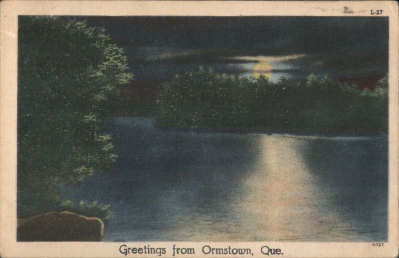 Moonlit Lake Scene, Ormstown, Quebec QC Canada