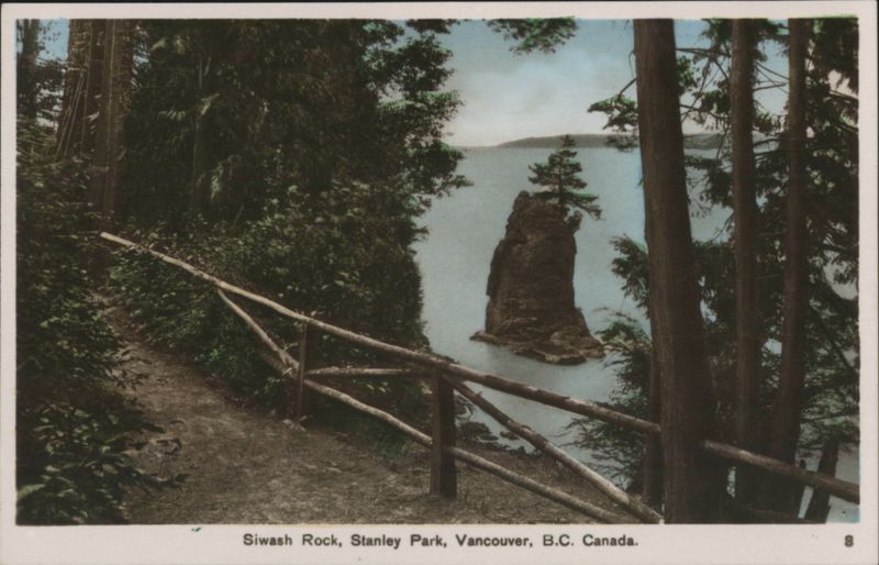 Siwash Rock, Stanley Park Vancouver BC Canada British Columbia