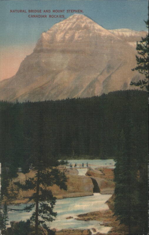 Natural Bridge and Mount Stephen, Canadian Rockies Canada