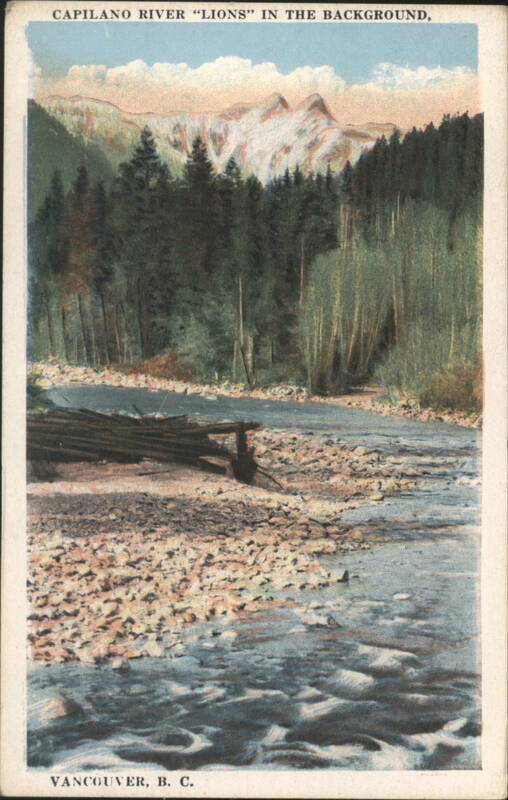 Capilano River Lions in Background Vancouver BC Canada