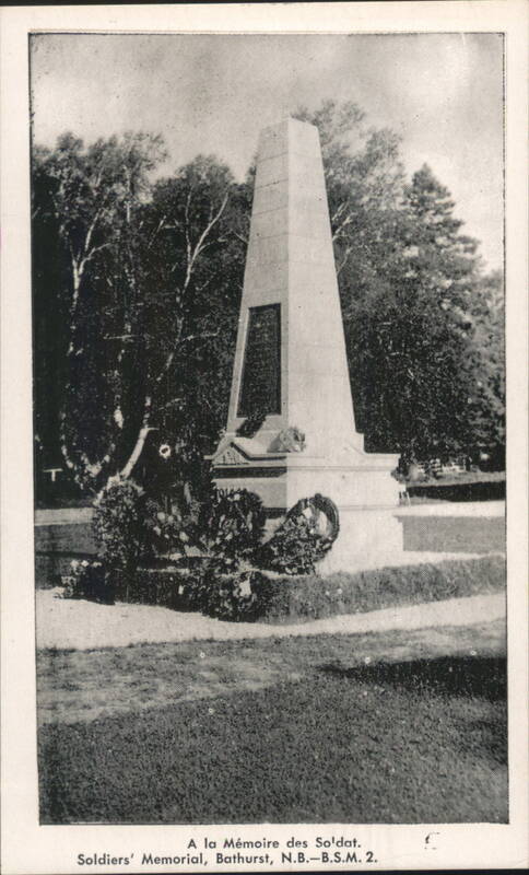 Soldiers' Memorial, Bathurst, NB Canada New Brunswick