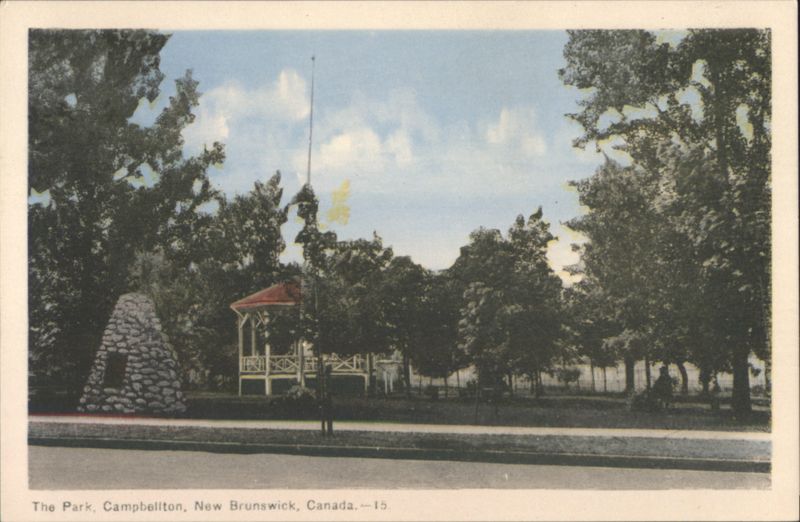 The Park, Gazebo & Stone Structure Campbellton NB Canada